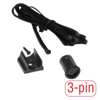 LED CS-DVE Xlight - centrálny senzor dverový, čierny, 3-pin, 12V - 24V