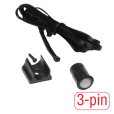 LED CS-PIR Xlight - centrálny senzor pohybový PIR, čierny, 3-pin, 12V - 24V