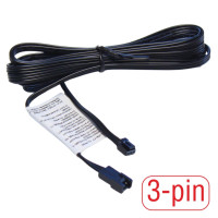 LED CS-PRED Xlight - predlžovací kábel 2 m pre centrálne senzory, čierny, 3-pin, 12V - 24V