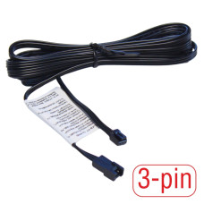 LED CS-PRED Xlight - predlžovací kábel 2 m pre centrálne senzory, čierny, 3-pin, 12V - 24V