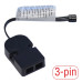 LED CS-R4A Xlight - rozbočovač pre 4 PIR/dverové centrálne senzory, čierny, 3-pin, 12V - 24V