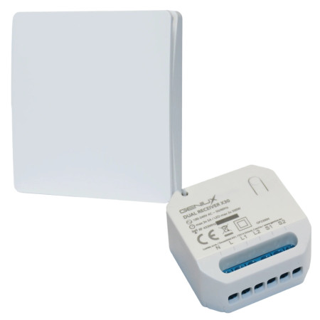 Set GENIUX Fenix TWIN 1 + prijímač X30, Dvojkanálový, Max 2 x 500W, Zap/Vyp, Dvojkanálový