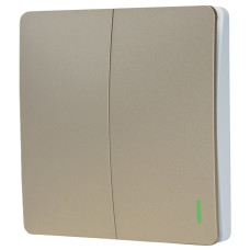 Vypínač FENIX TWIN 2-tlačidlový, Stmievanie, bronz/biela
