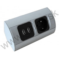 ZAS ZU - zásuvka + 2 x USB nabíjačka