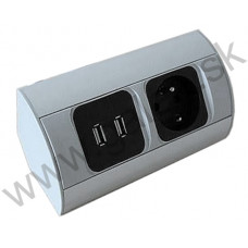 ZAS ZU - zásuvka + 2 x USB nabíjačka