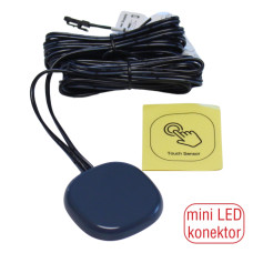 LED SV-DES Xlight - senzorový vypínač skrytý dotykový pod dosku, čierny, mini LED konektory, 12V - 24V