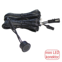 LED SV-DOT Xlight - senzorový vypínač dotykový, čierny, mini LED konektory, 12V - 24V