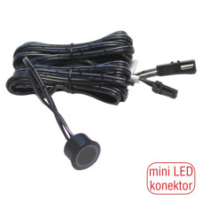 LED SV-DOT Xlight - senzorový vypínač dotykový, čierny, mini LED konektory, 12V - 24V