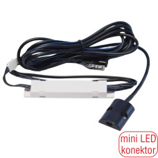 LED SV-DVE Xlight - senzorový vypínač dverový, čierny, mini LED konektory, 12V - 24V