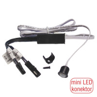 LED SV-PIR Xlight - senzorový vypínač pohybový PIR, čierny, mini LED konektory, 12V - 24V