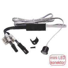 LED SV-PIR Xlight - senzorový vypínač pohybový PIR, čierny, mini LED konektory, 12V - 24V