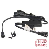 LED SV-UNI Xlight - senzorový vypínač dverový a na mávnutie, čierny, mini LED konektory, 12V - 24V